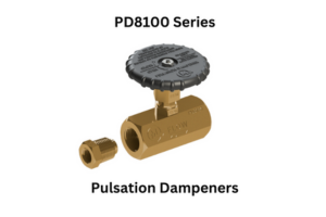 PD8100 Series pressure relief valve featuring pulsation dampeners, ensuring optimal performance and safety in pressure systems